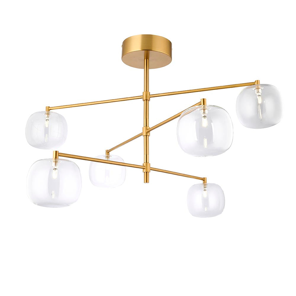 Omagh 6lt Centre Ceiling Light- Brushed Aged Brass