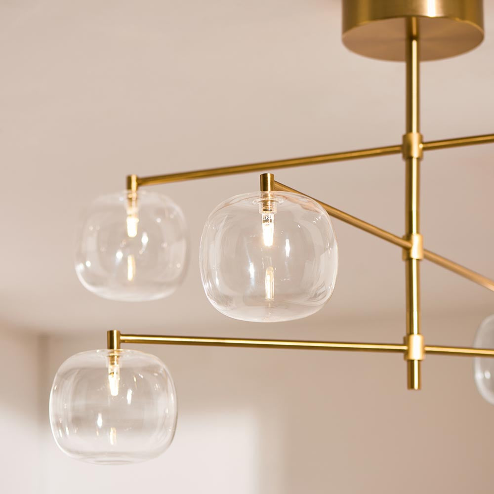 Omagh 6lt Centre Ceiling Light- Brushed Aged Brass
