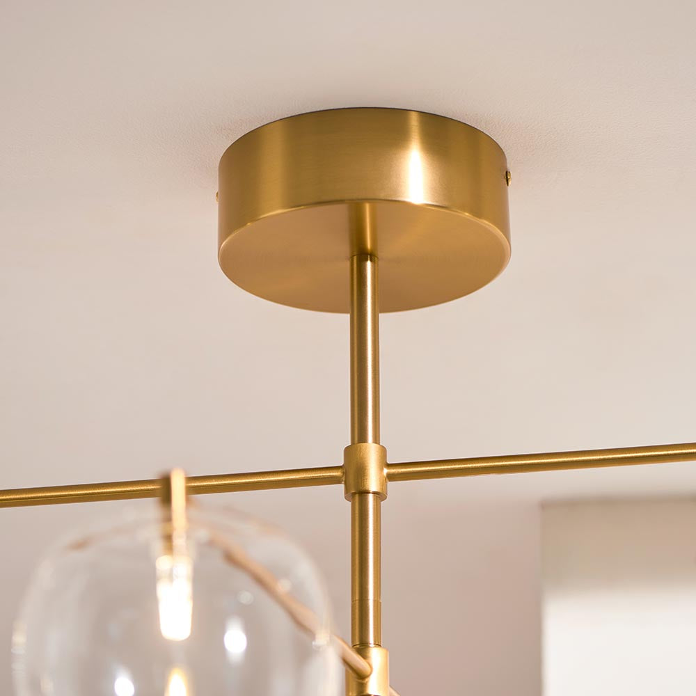 Omagh 6lt Centre Ceiling Light- Brushed Aged Brass