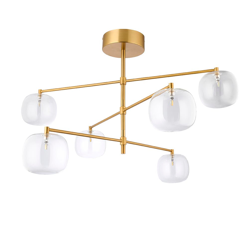 Omagh 6lt Centre Ceiling Light- Brushed Aged Brass