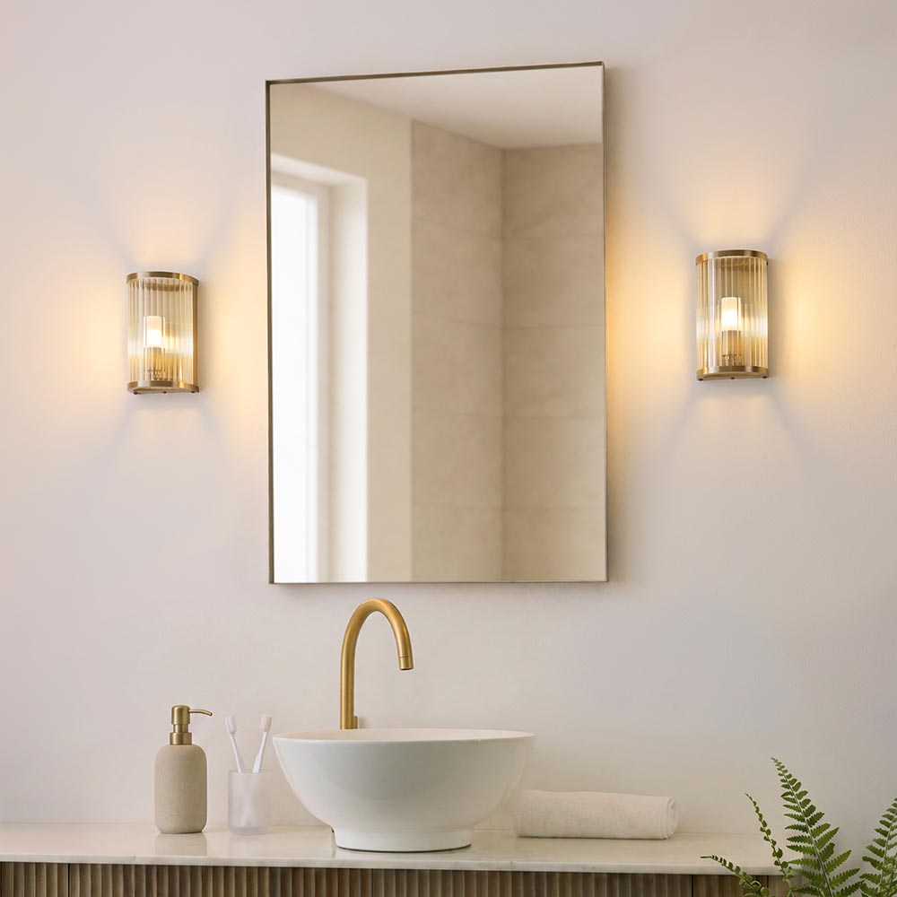 Essa IP44 Bathroom Wall Light- Antique Brass