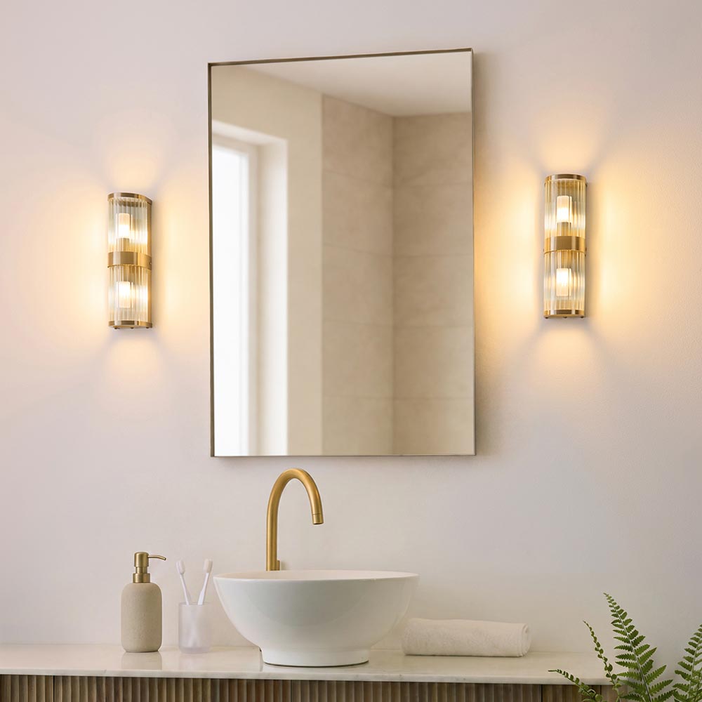 Essa IP44 Bathroom Wall Light- Antique Brass