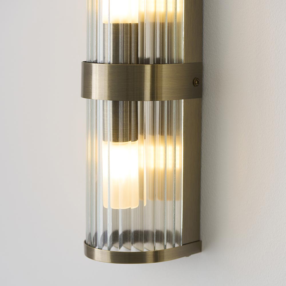 Essa IP44 Bathroom Wall Light- Antique Brass