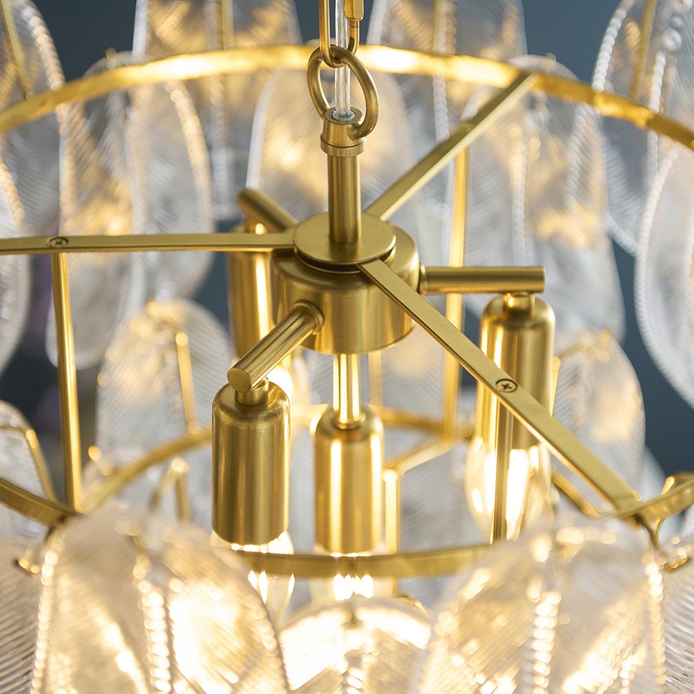 Addis 4lt Ceiling Light - Brushed Aged Brass