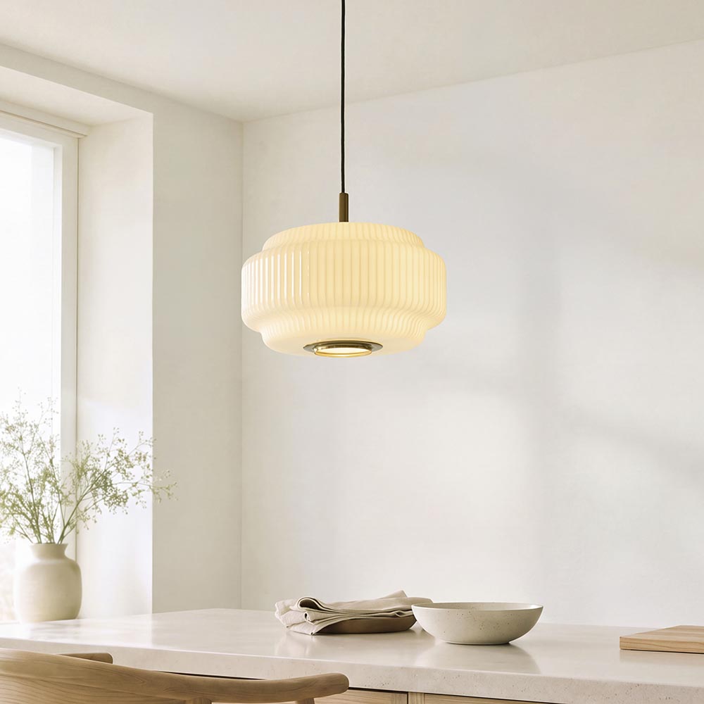 Eva Pendant Light- Brushed Aged Brass