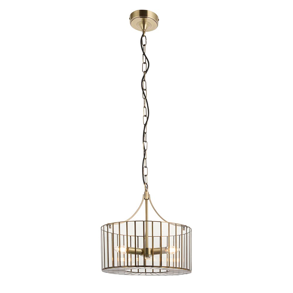 Antil 3lt/5lt Pendant- Antique Brass