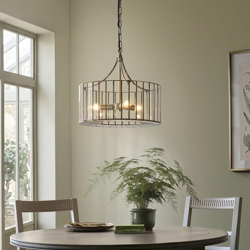 Antil 3lt/5lt Pendant- Antique Brass
