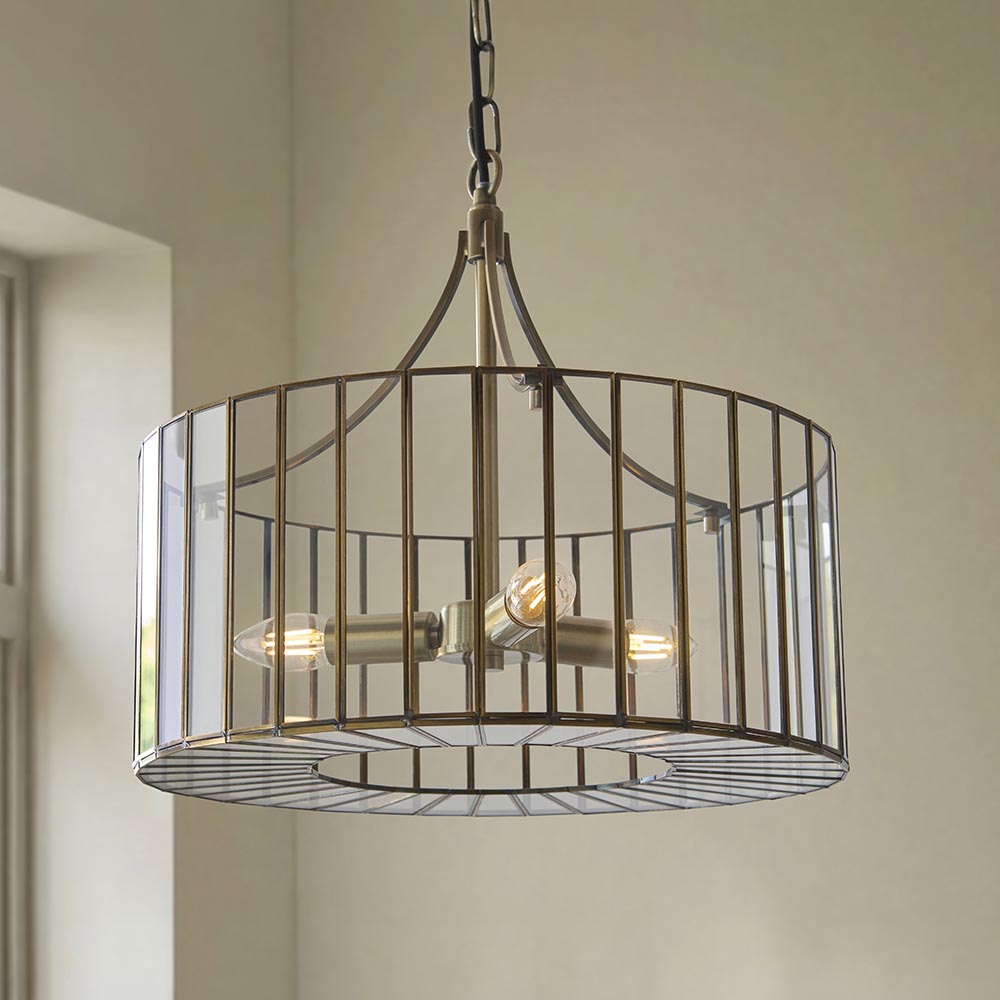 Antil 3lt/5lt Pendant- Antique Brass