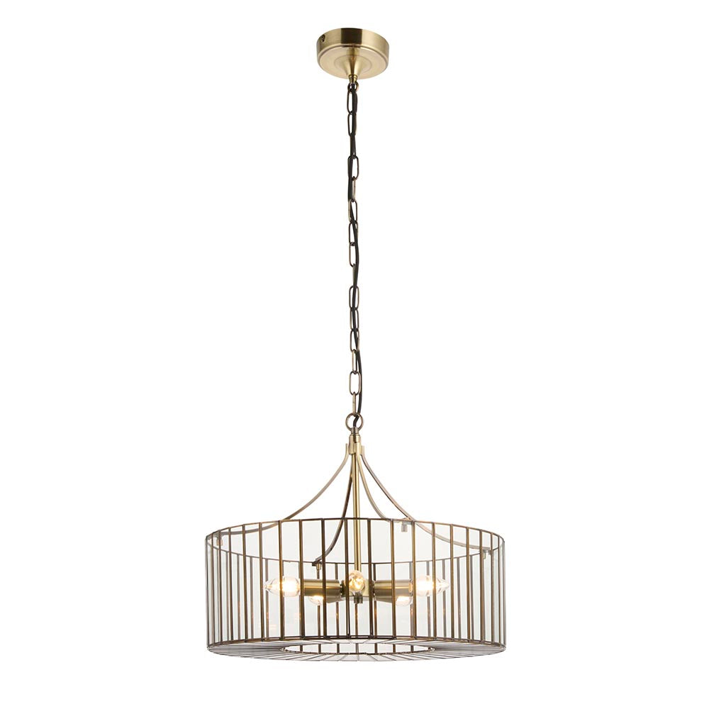 Antil 3lt/5lt Pendant- Antique Brass