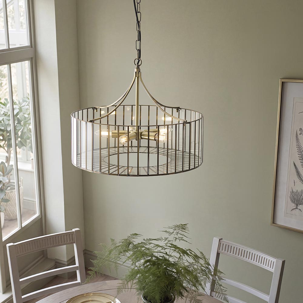 Antil 3lt/5lt Pendant- Antique Brass