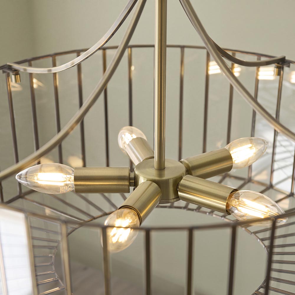Antil 3lt/5lt Pendant- Antique Brass
