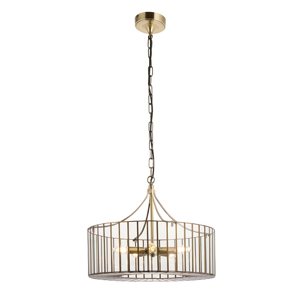 Antil 3lt/5lt Pendant- Antique Brass