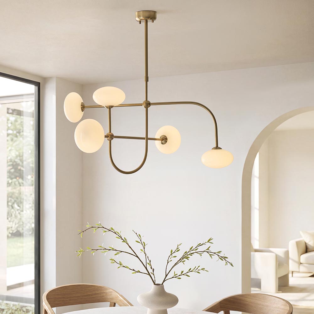Ostrava 5lt Pendant- Brushed Aged Brass