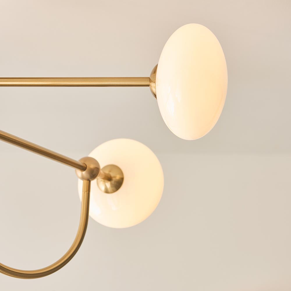 Ostrava 4lt Semi Flush Light- Brushed Aged Brass