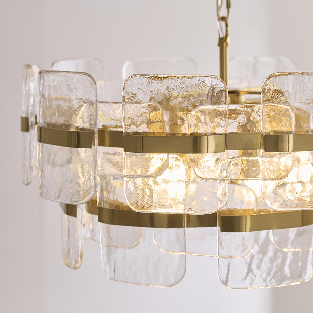 Ankas 3Lt/6Lt Chandelier- Brushed Aged Brass Finishes