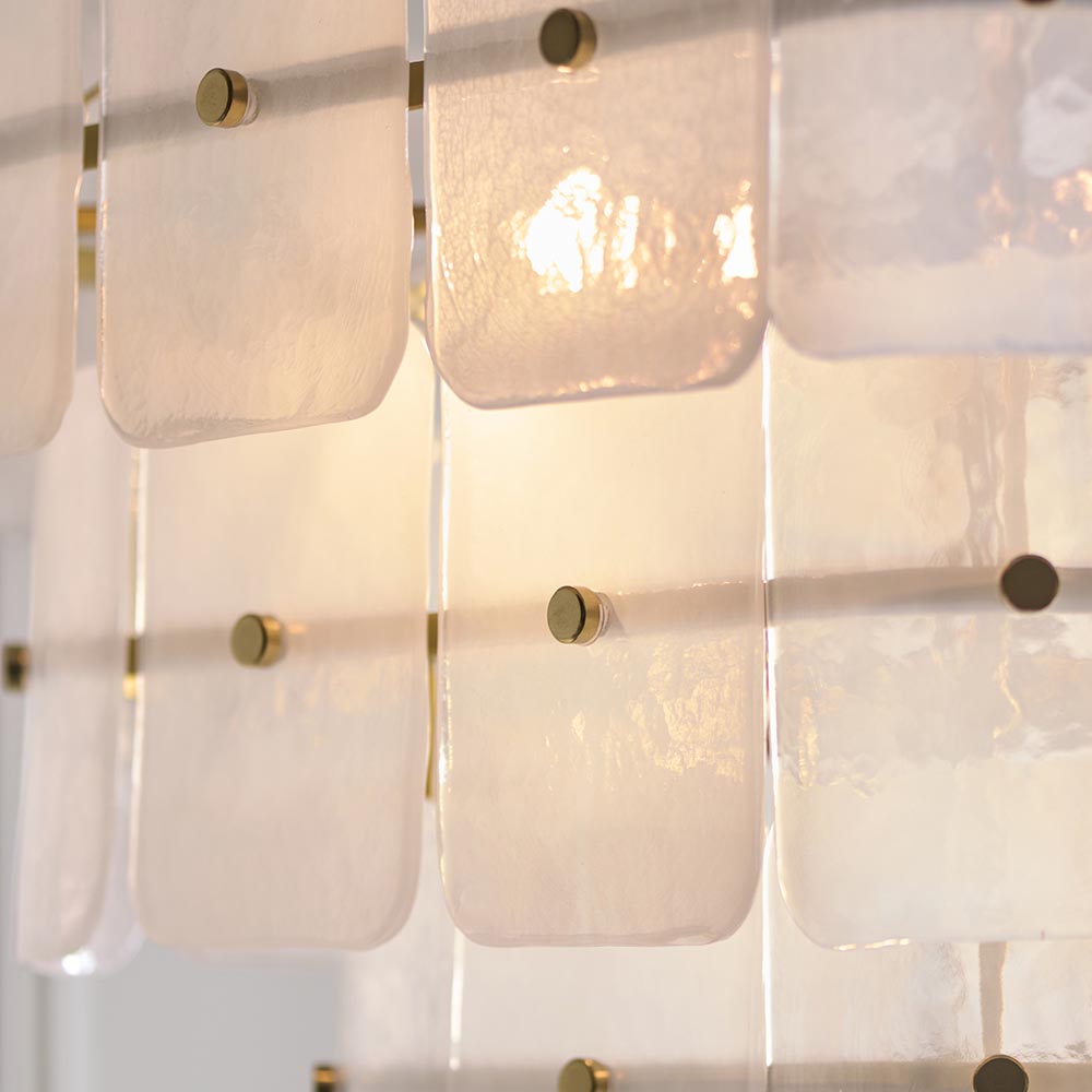 Verena 4lt/6lt/10lt Chandelier-Brushed Aged Brass with Various Glass shades