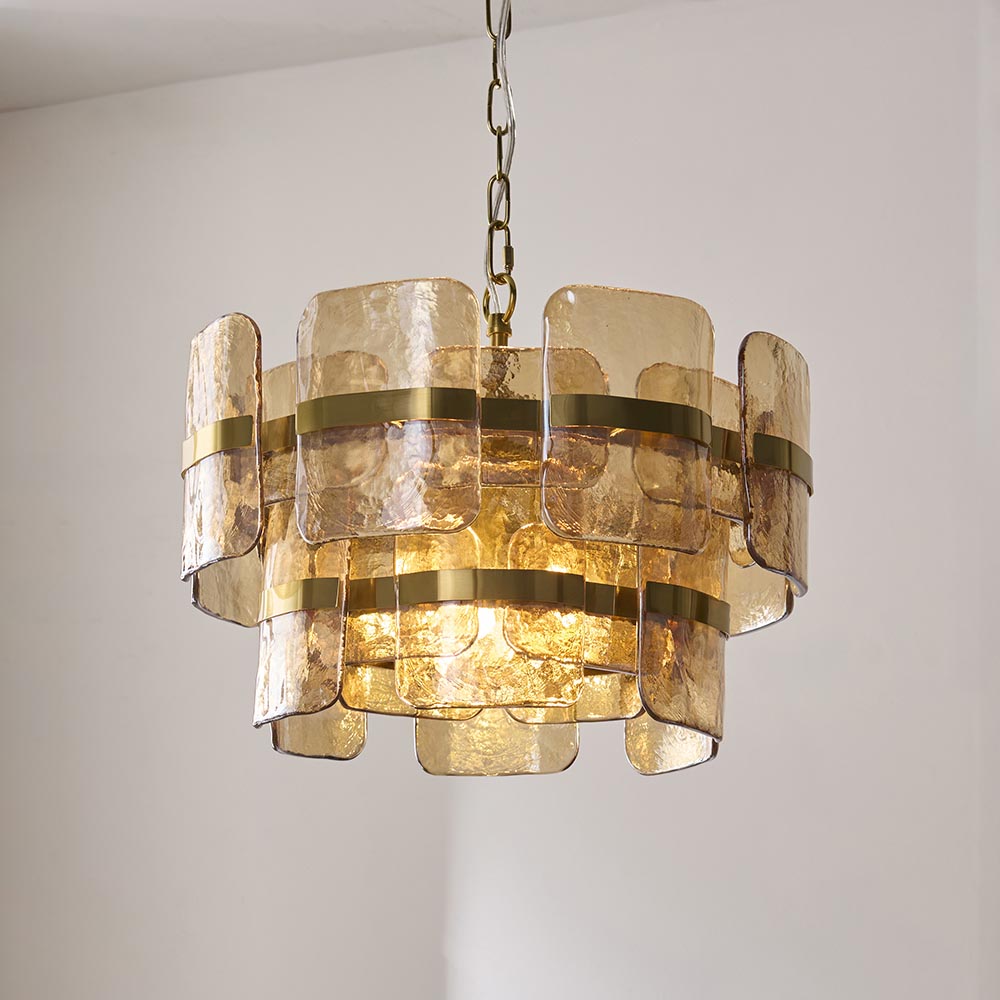 Ankas 3Lt/6Lt Chandelier- Brushed Aged Brass Finishes