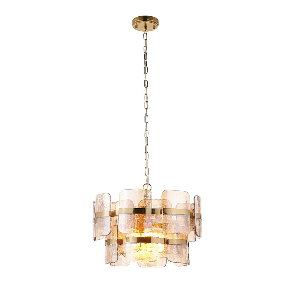 Ankas 3Lt/6Lt Chandelier- Brushed Aged Brass Finishes