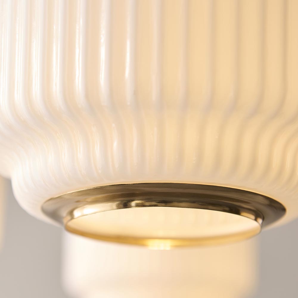 Eva 5lt Chandelier- Brushed aged brass