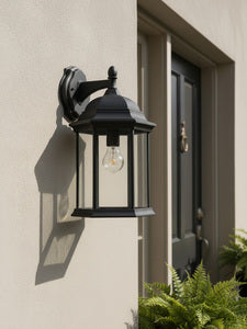 Alvin 6 Panel Lantern- Antique Bronze/ Black Finish