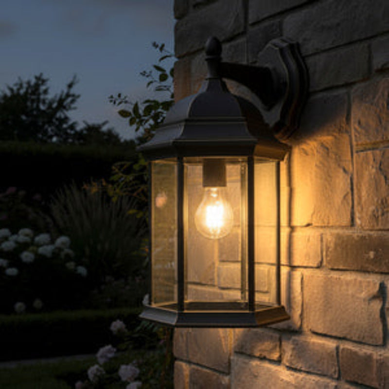 Alvin 6 Panel Lantern- Antique Bronze/ Black Finish