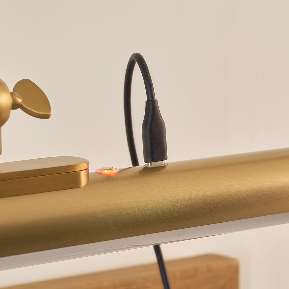 Kyte Rechargeable Picture Light- Warm Brass  Finish