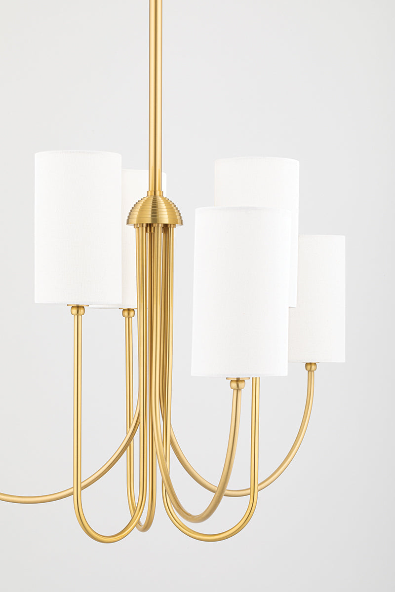 Whitby 6/10Lt Multi Arm Pendant - Aged Brass