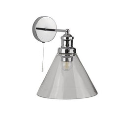 Pyramid Wall Light - Chrome Metal & Glass