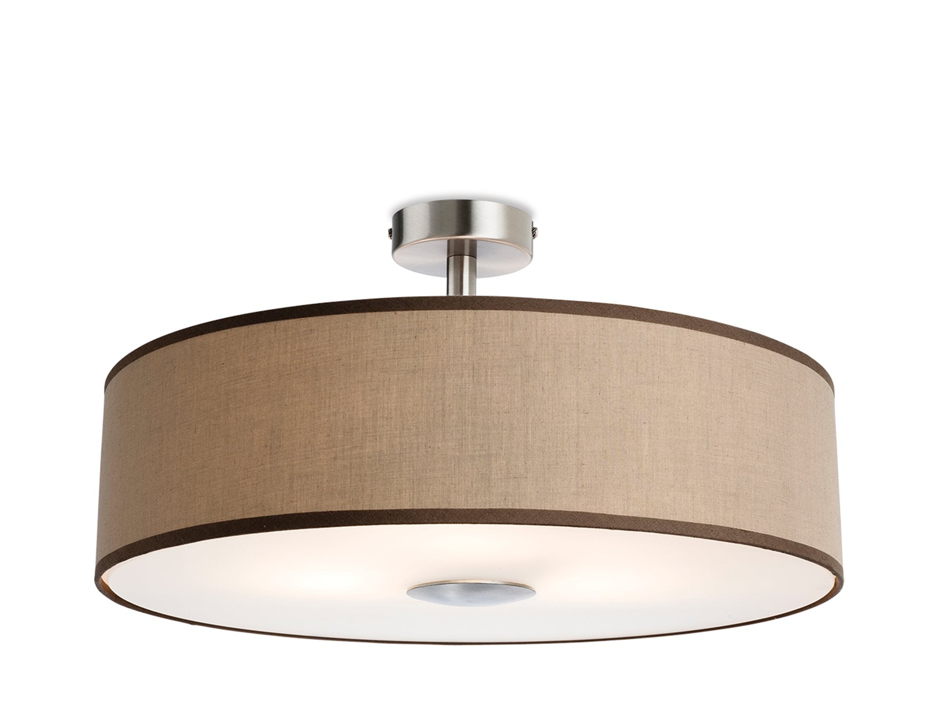Madison Semi Flush Ceiling Fitting- Cream/ Taupe Finishes
