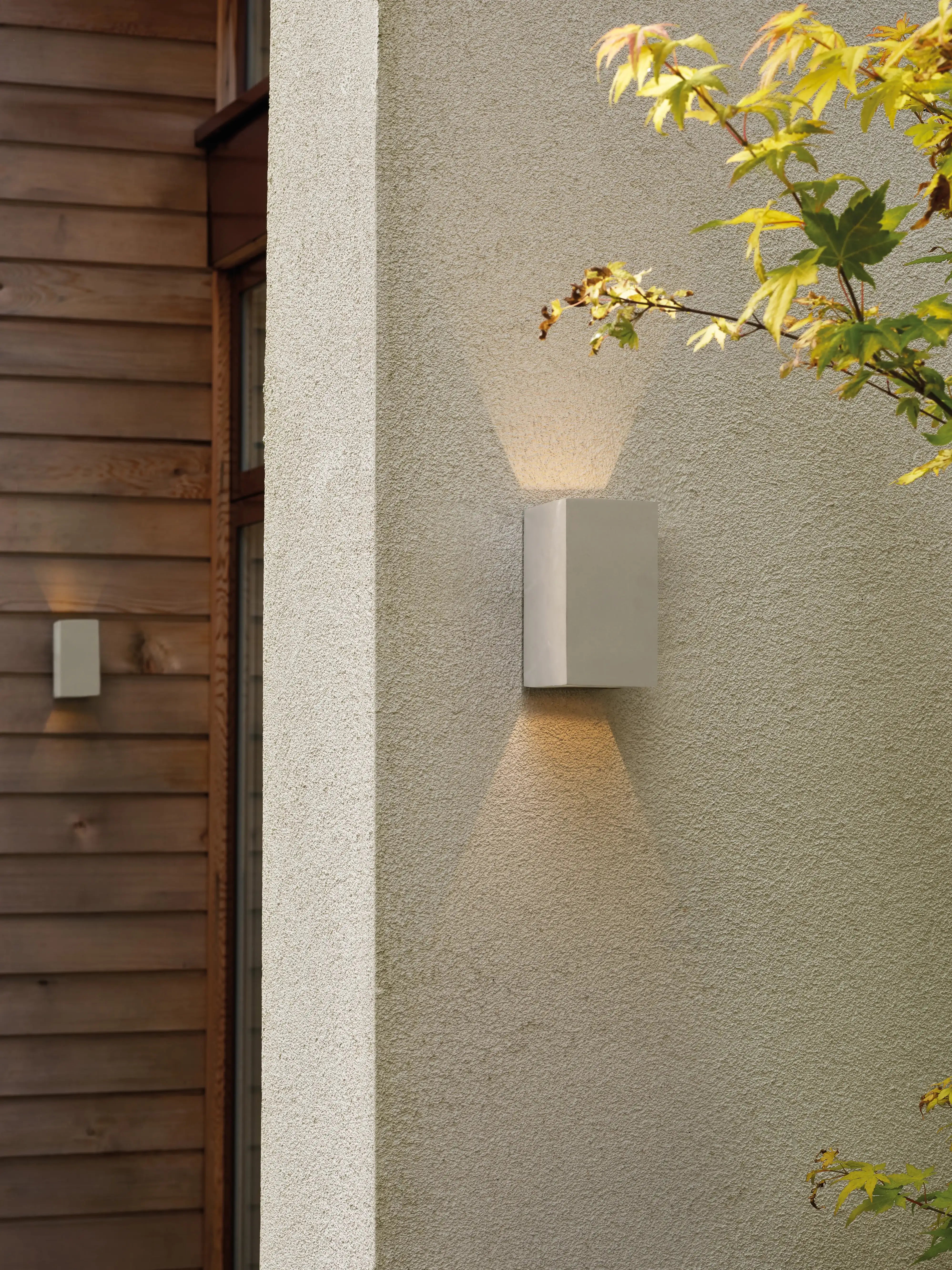 Oslo 120/160 LED Coastal Outdoor Up/Down Wall Light IP65 - Matt Concrete