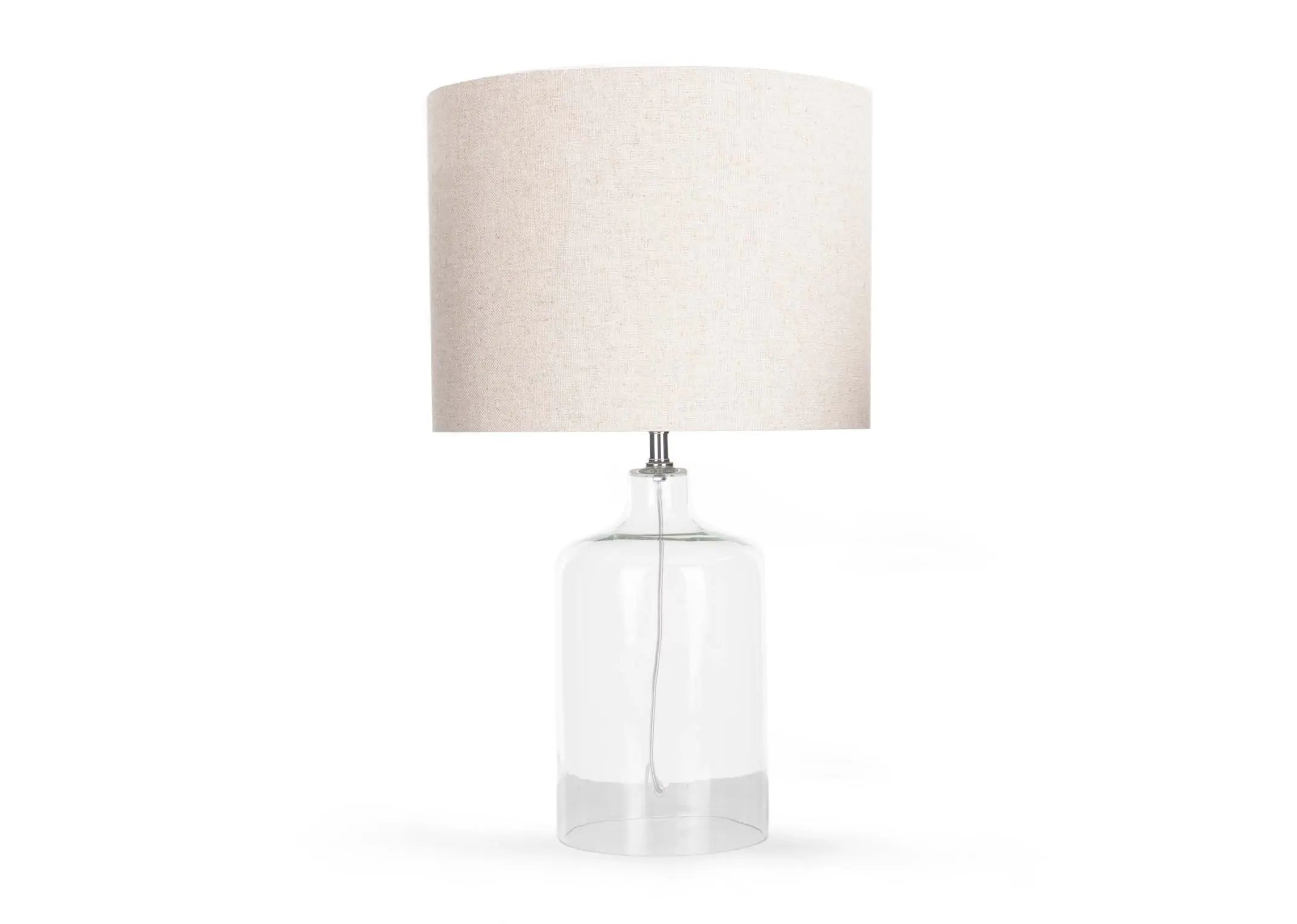 Pienza Lamp Base- Clear Glass - Christmas Gift