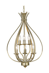 Araba 6 Light- Antique Brass/ Polished Chrome