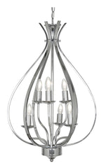 Araba 6 Light- Antique Brass/ Polished Chrome