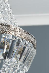 Esmeralda Ceiling Light- Antique Brass w Crystal