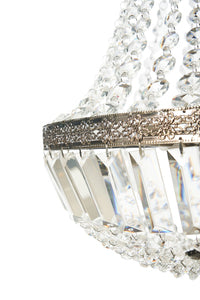 Esmeralda Ceiling Light- Antique Brass w Crystal