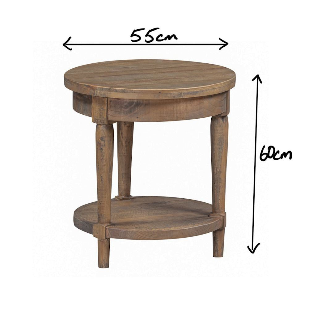 Donard Round Lamp/ Side Table