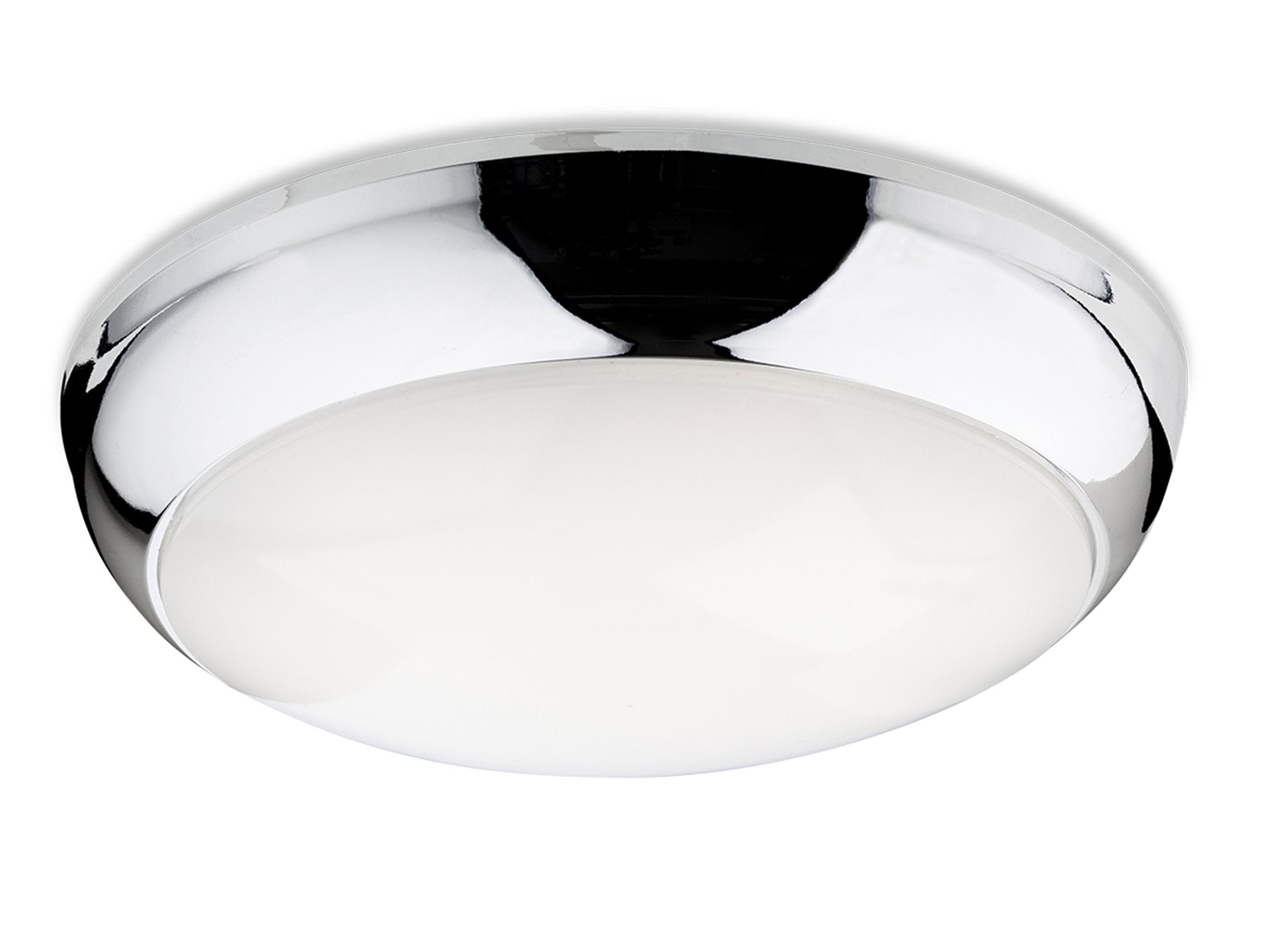 Regis LED Flush Ceiling Fitting- Chrome/ Black Finish