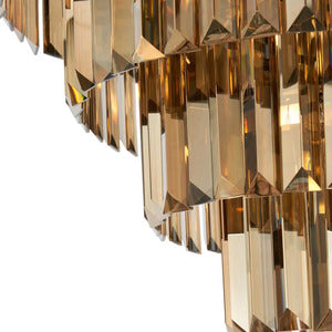 Inges 7lt Flush Light- Bronze Crystal