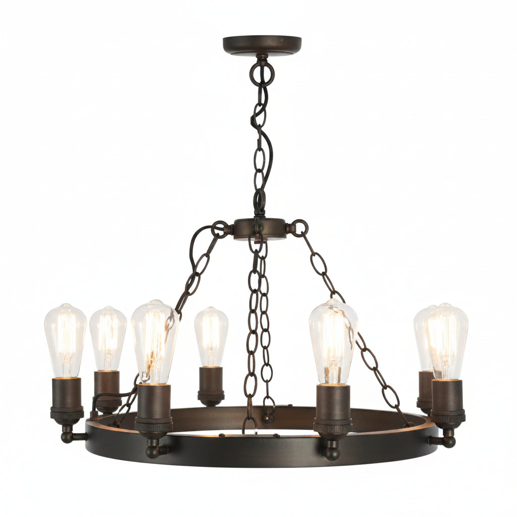 Capri 8Lt Ring Chandelier- Bronze