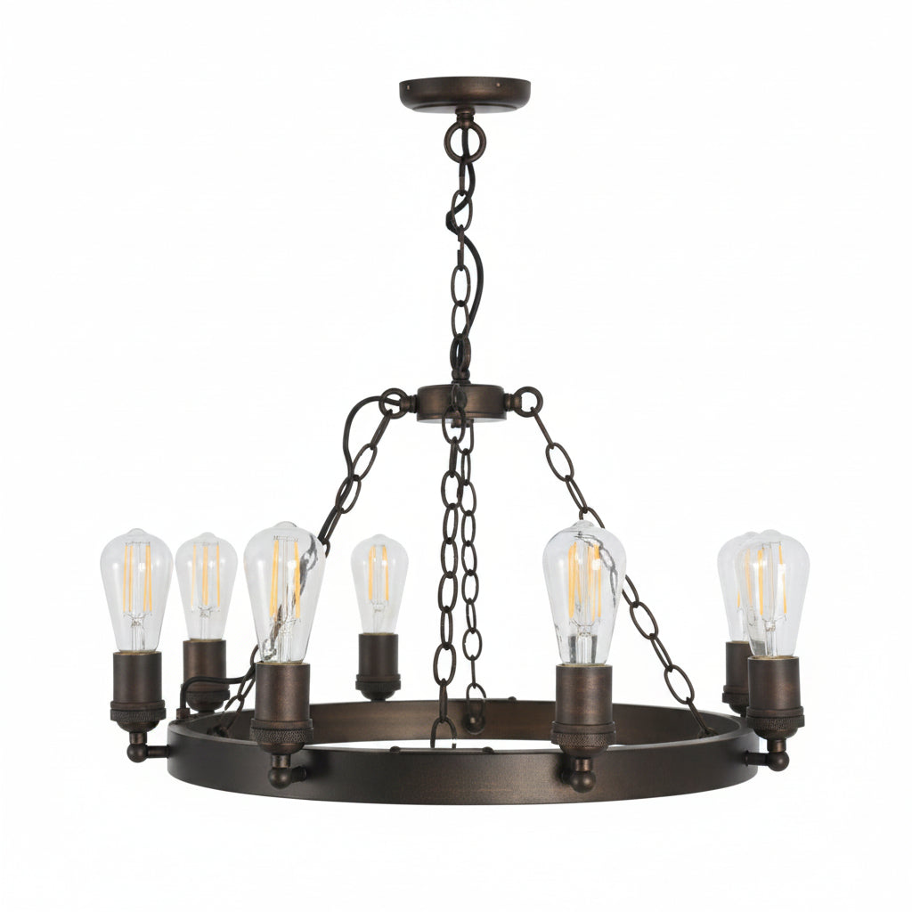 Capri 8Lt Ring Chandelier- Bronze