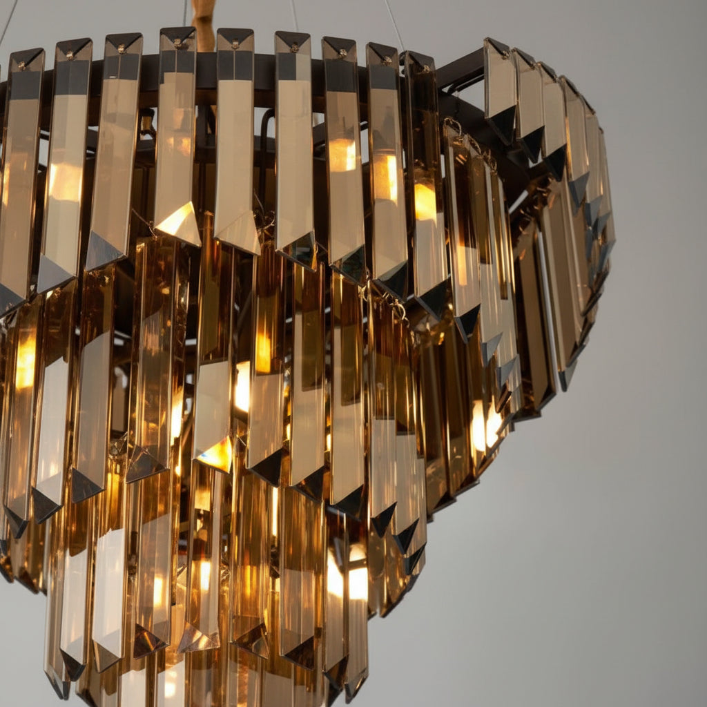 Inges 7lt Flush Light- Bronze Crystal