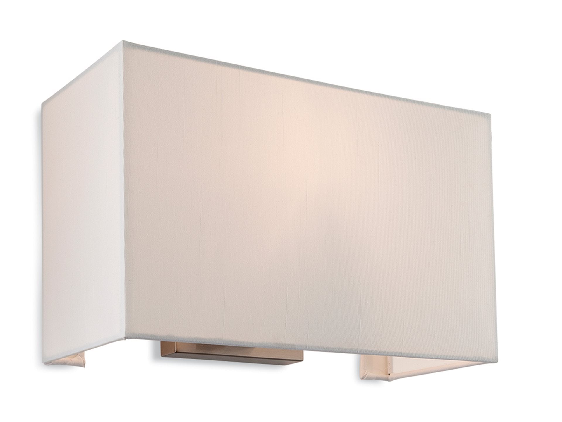 Fargo Single Wall Light- Brushed Steel with Cream Shade