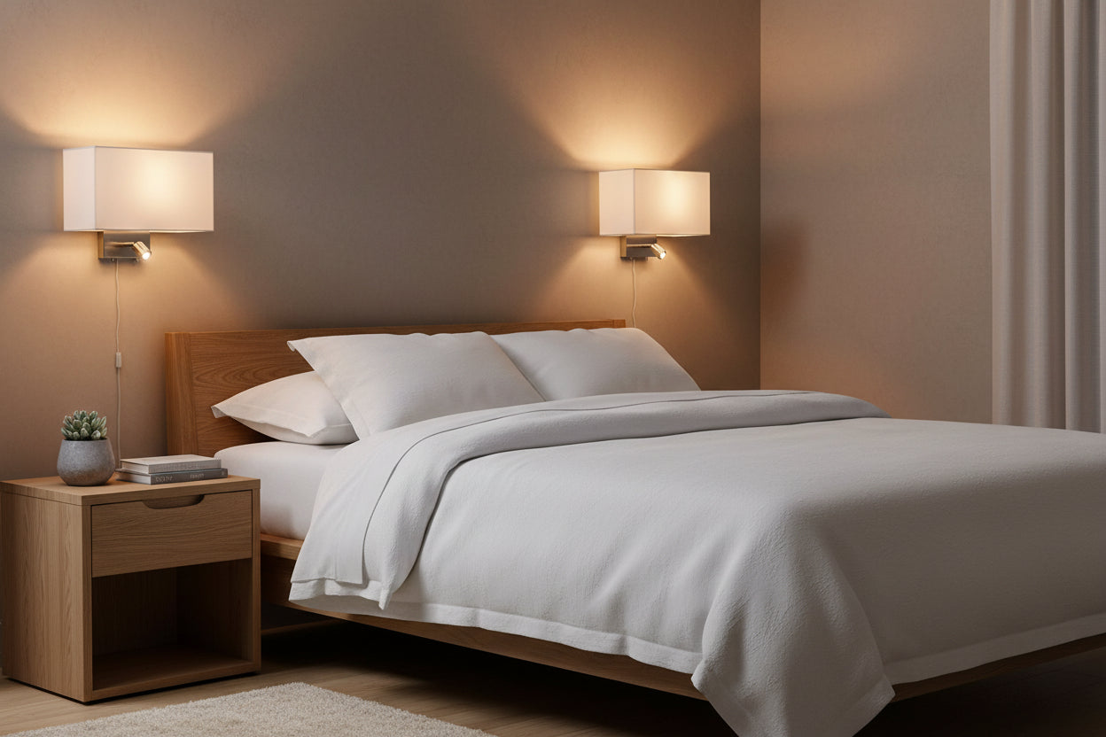 Fargo 2Lt Wall Light- Brushed Steel with Cream Shade
