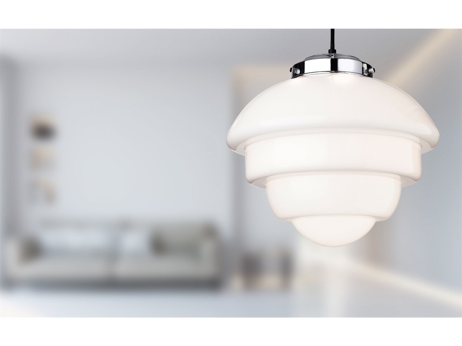 Art Deco Pendant- Chrome Various Finishes