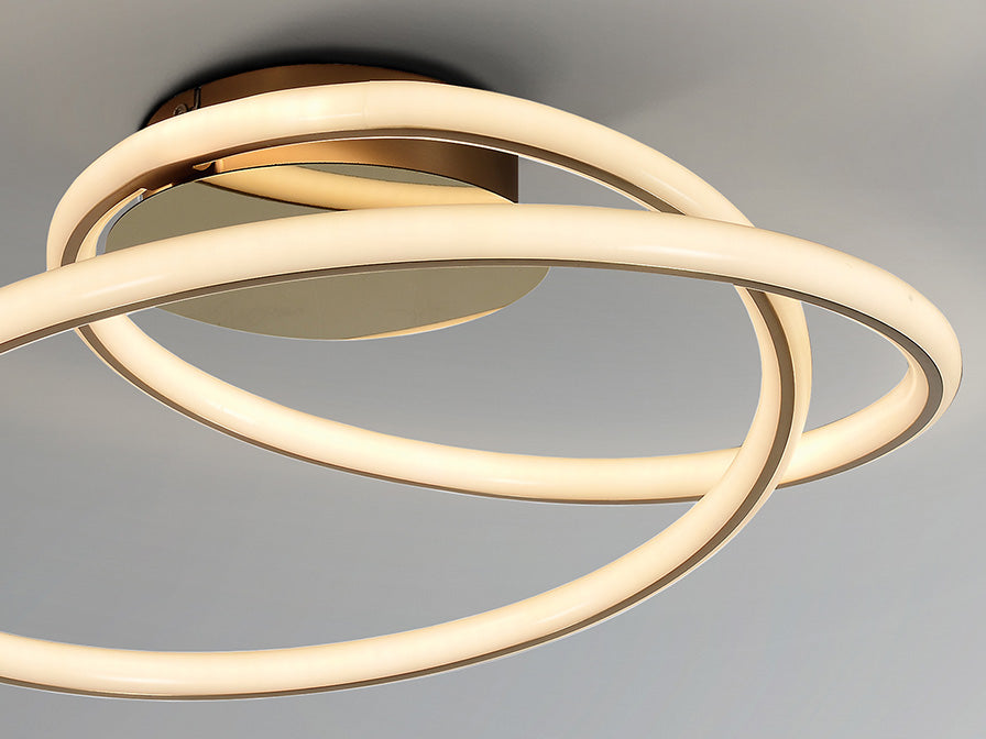 TUBE CEILING LAMP, GOLDEN