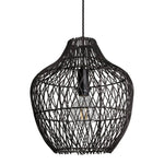 Coastal Rattan Ceiling Pendant Light - 14 inch - Pear