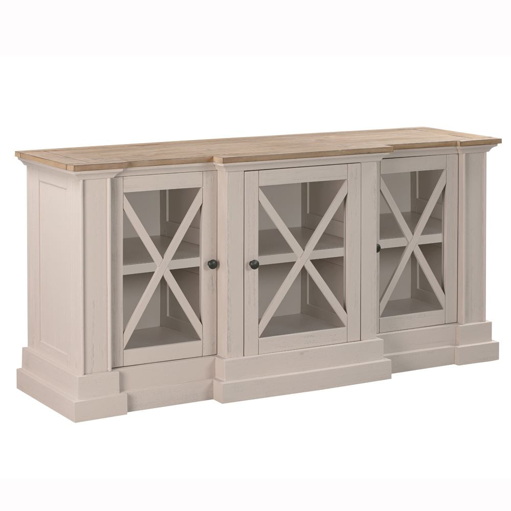 Bilbury Three Door Sideboard- Black/ Beige