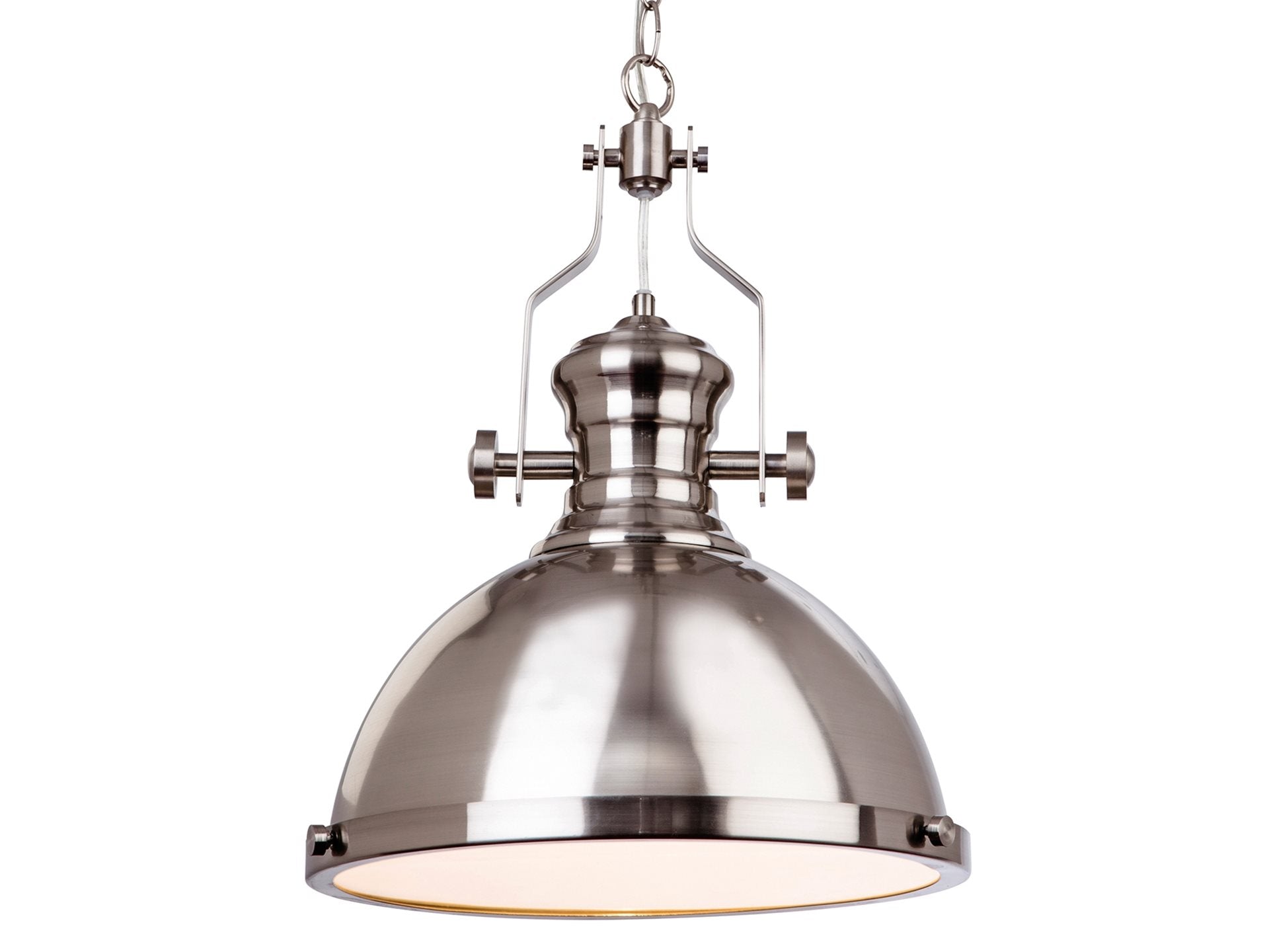 Albion Pendant- Antique Brass/ Brushed Steel