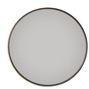 Round 120cm Wall Mirror- Antique Brass