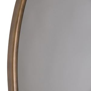 Round 120cm Wall Mirror- Antique Brass